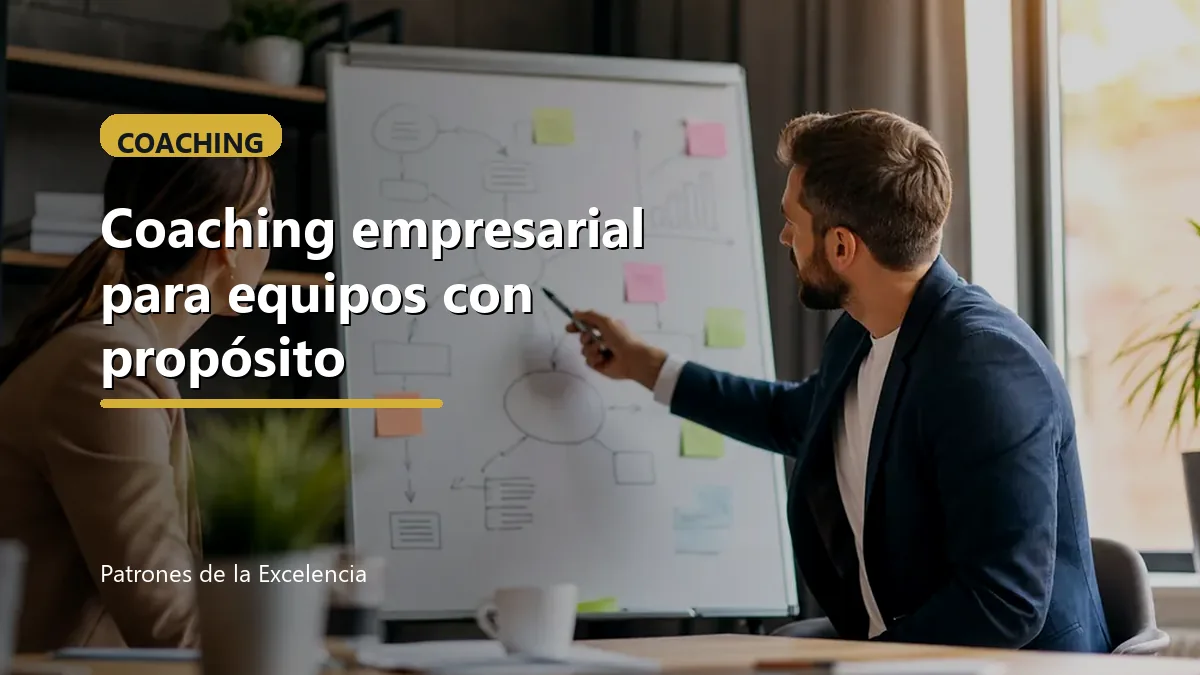 Coaching empresarial para equipos con propósito: portada única sobre Coaching