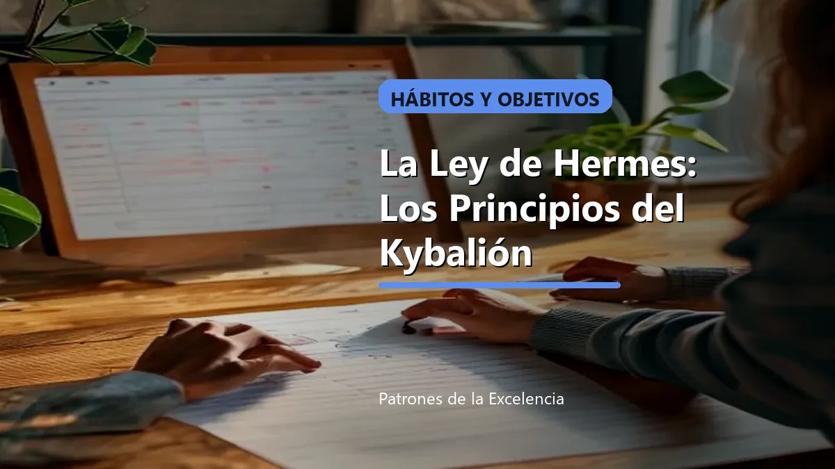 La Ley de Hermes: Los Principios del Kybalión: portada única sobre Hábitos y objetivos