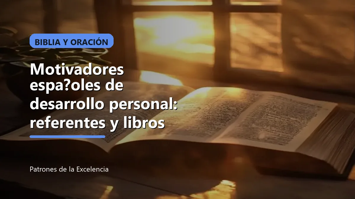 Motivadores espa?oles de desarrollo personal: referentes y libros: portada unica y optimizada para SEO