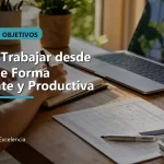 Cómo Trabajar desde Casa de Forma Eficiente y Productiva: portada unica y optimizada para SEO