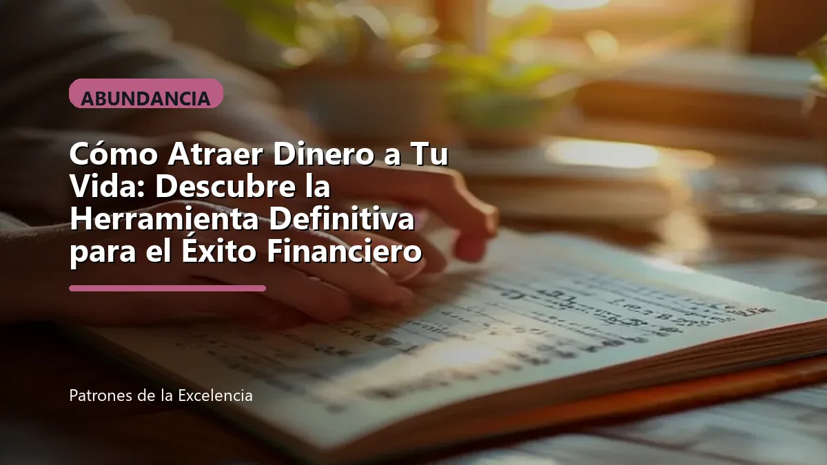 Cómo Atraer Dinero a Tu Vida: Descubre la Herramienta Definitiva para el Éxito Financiero: portada unica y optimizada para SEO