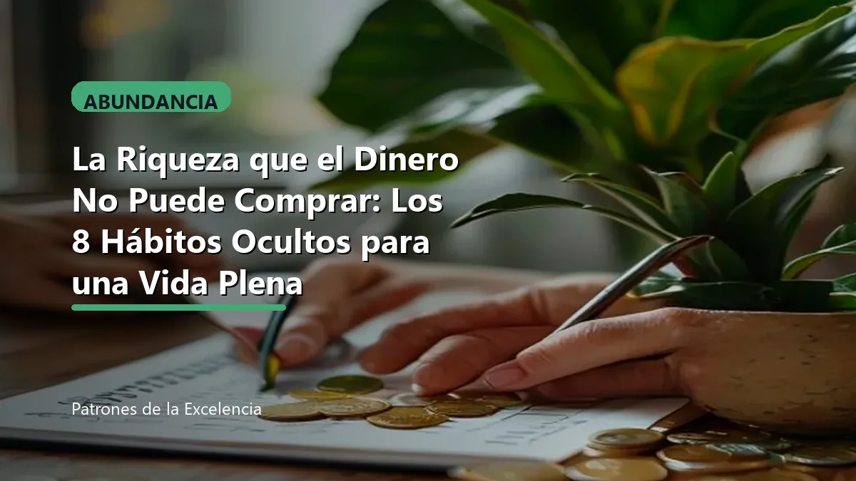 La Riqueza que el Dinero No Puede Comprar: Los 8 Hábitos Ocultos para una Vida Plena: portada única sobre Abundancia