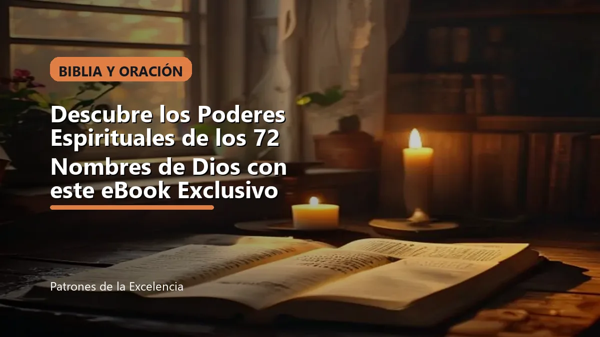 Descubre los Poderes Espirituales de los 72 Nombres de Dios con este eBook Exclusivo: portada unica y optimizada para SEO