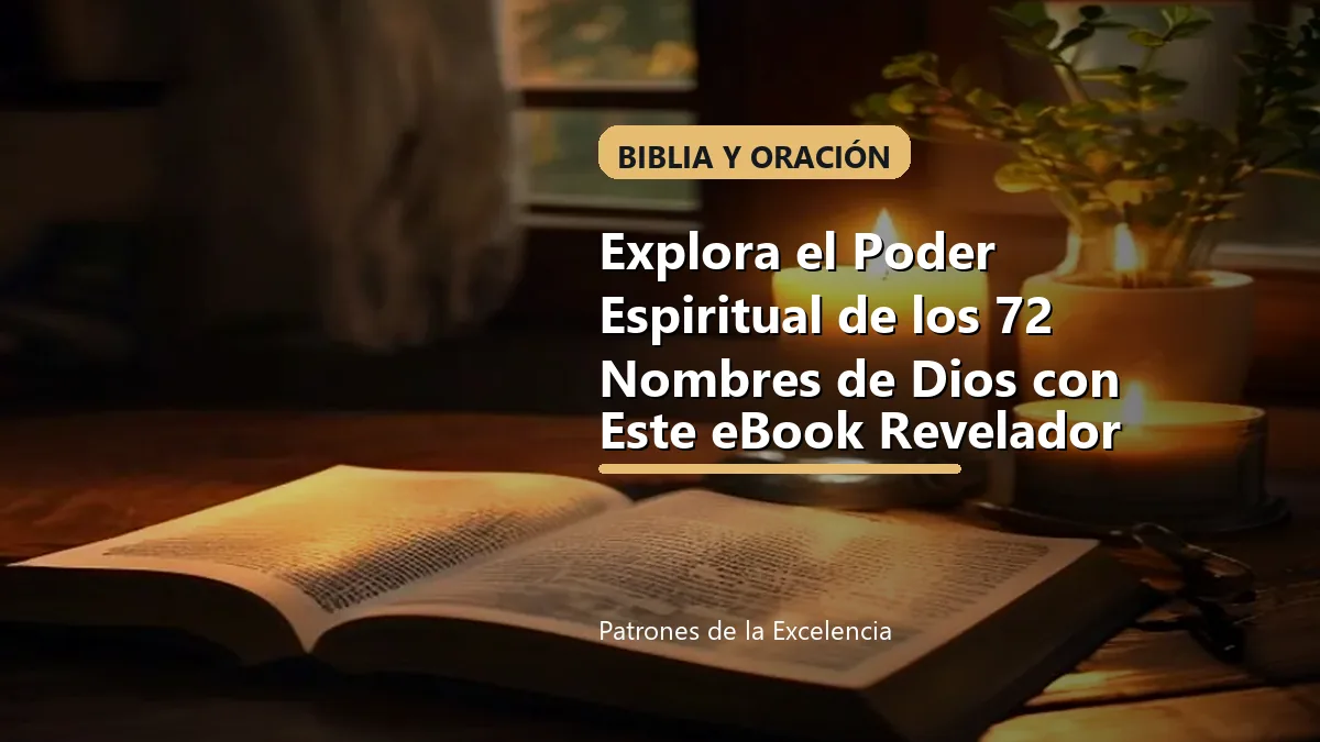 Explora el Poder Espiritual de los 72 Nombres de Dios con Este eBook Revelador: portada unica y optimizada para SEO