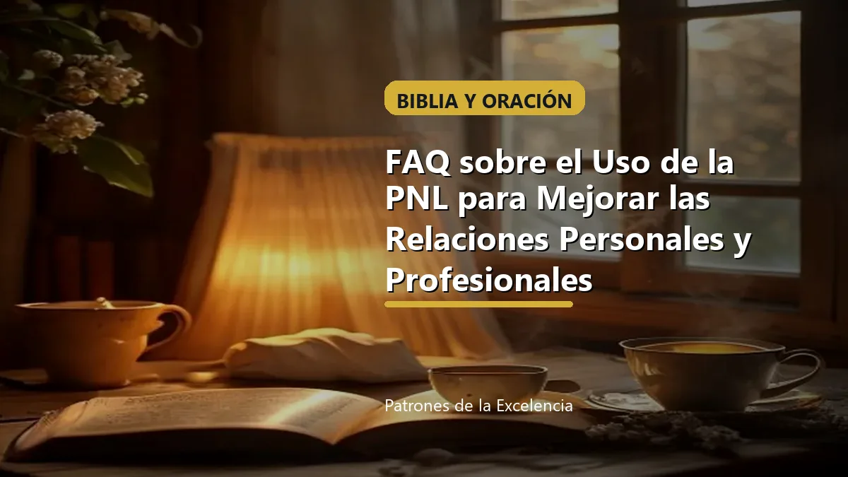 FAQ sobre el Uso de la PNL para Mejorar las Relaciones Personales y Profesionales: portada única sobre Biblia y oración