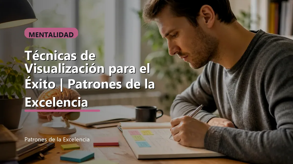 Técnicas de Visualización para el Éxito | Patrones de la Excelencia: portada única sobre Mentalidad