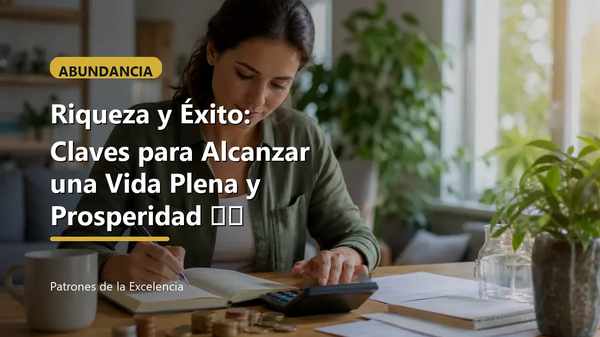 Riqueza y Éxito: Claves para Alcanzar una Vida Plena y Prosperidad 🌟💰: portada unica y optimizada para SEO