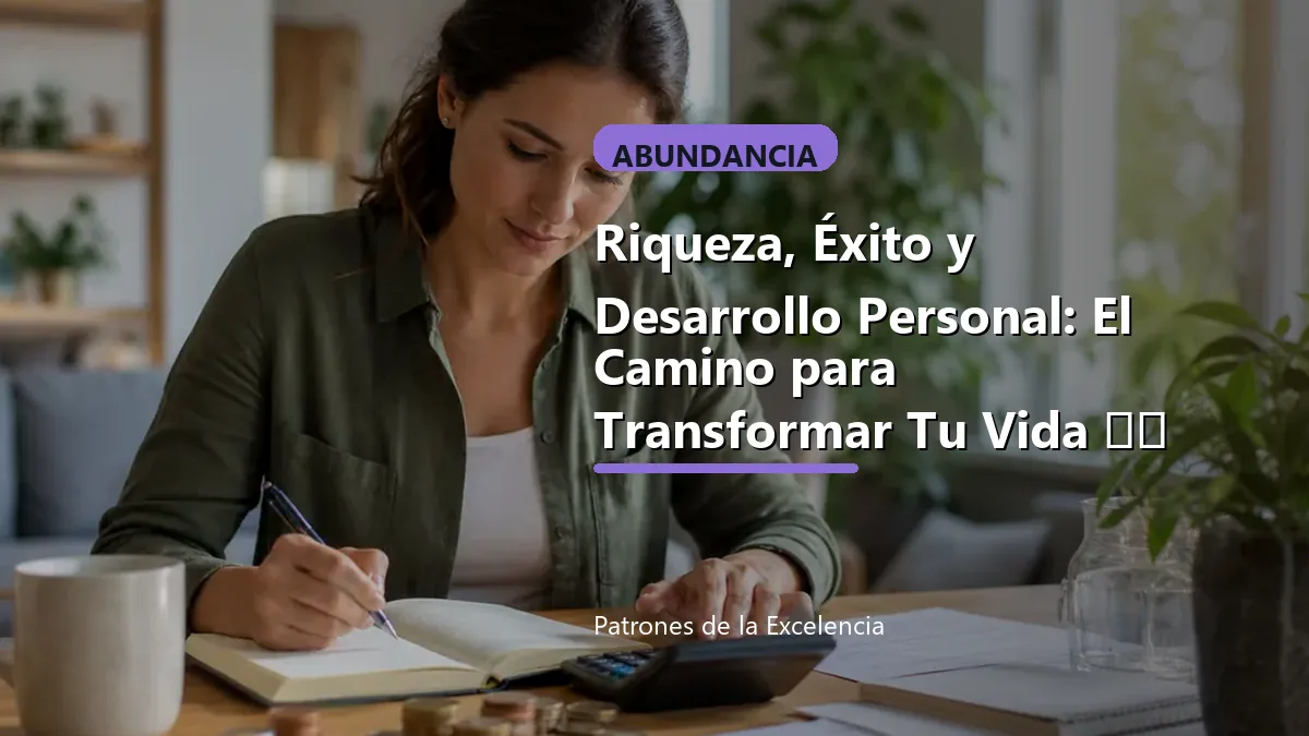 Riqueza, Éxito y Desarrollo Personal: El Camino para Transformar Tu Vida 🌟💰: portada unica y optimizada para SEO