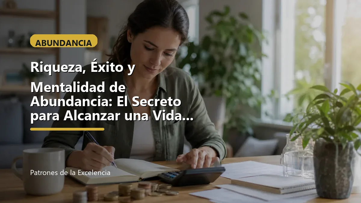 Riqueza, Éxito y Mentalidad de Abundancia: El Secreto para Alcanzar una Vida Próspera 🌟💰: portada única sobre Abundancia