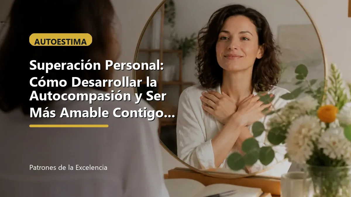 Superación Personal: Cómo Desarrollar la Autocompasión y Ser Más Amable Contigo Mismo 💖🌱: portada unica y optimizada para SEO
