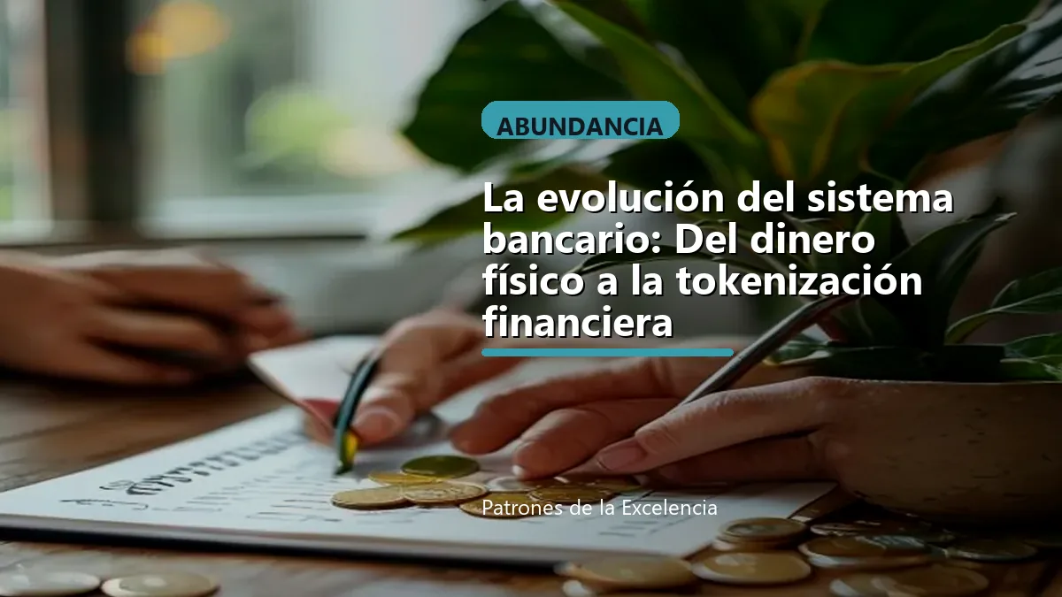 La evolución del sistema bancario: Del dinero físico a la tokenización financiera: portada unica y optimizada para SEO